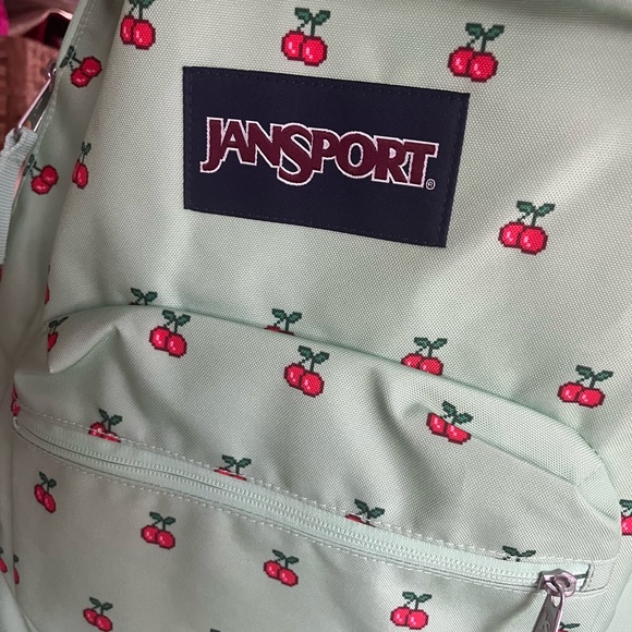 JanSport Cross Town 8 Bit Cherries Backpack - Picture 4 of 5